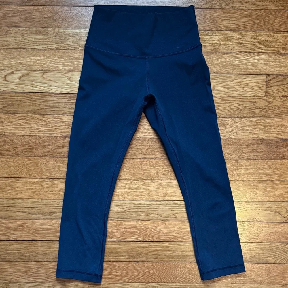 Lululemon Wunder Under Navy Blue Crop Leggings